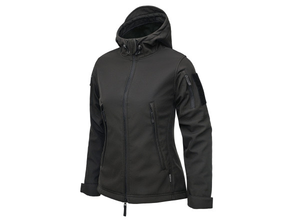 Тактична жіноча куртка ARMADA Soft Shell Black чорна - Win Tac
