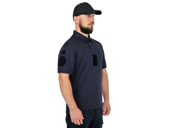 Тактичне поло CoolPass Патрульного НГУ Dark blue Velcro темно-синє - CamForma 4