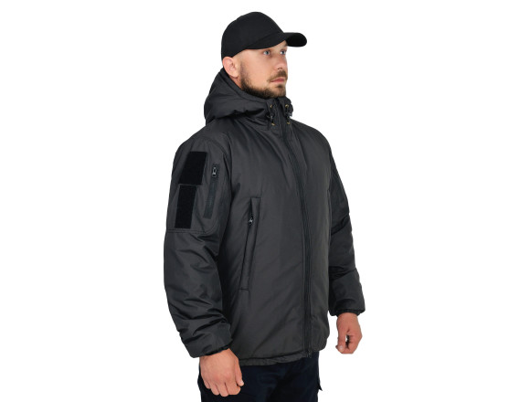 Зимова куртка STALKER WINTER ARMOR BLACK VELCRO чорна - CamForma 3