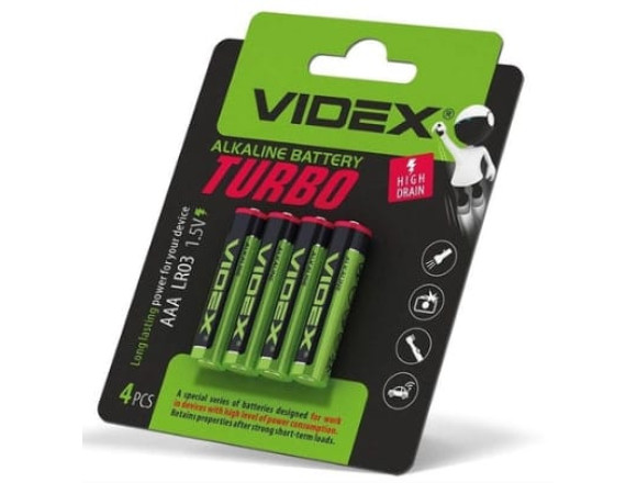 Батарейка Videx R6 AA Alkaline Turbo (цена за 1шт)