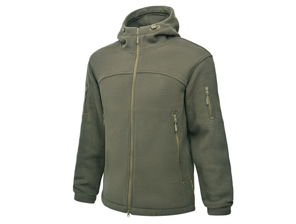 Тактическая флисовая кофта с капюшоном Winter Frost 340 гр/м Khaki - WinTac