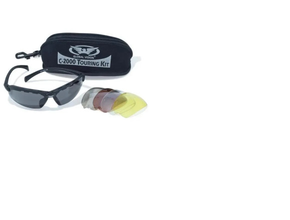 Очки защитные с сменными линзами Global Vision C-2000 Touring Kit