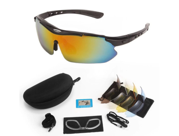 Тактические очки OAKLEY 5 линз черные