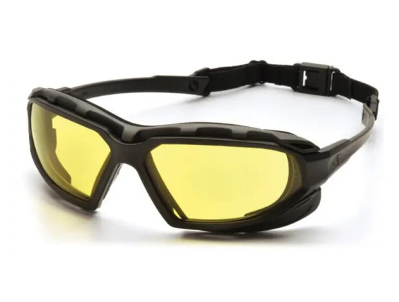 Очки защитные с уплотнителем Pyramex Highlander-PLUS (amber) Anti-Fog, желтые