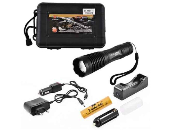 Фонарь Police 1837-T6, 1x18650/3XAAA, ЗУ 220V / 12V, zoom, BOX 1