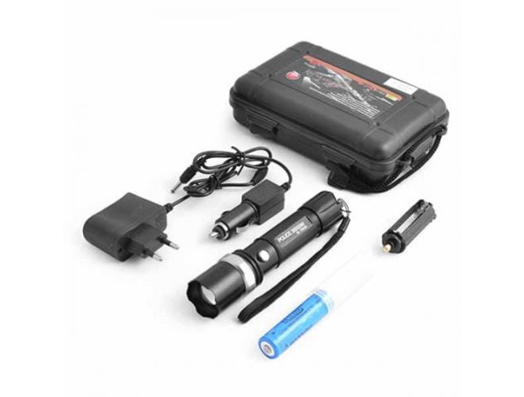 Ліхтар Police 8626-T6, ЗУ 220V/12V, 1х18650/3хААА, zoom, Box 1