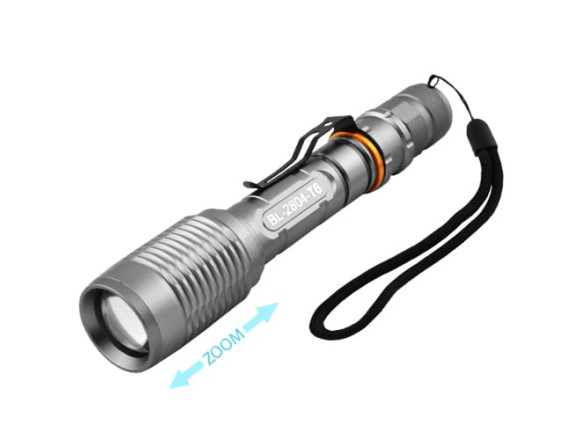 Фонарь Police 2804-T6, ЗУ 220V, 2x18650, zoom, зажим, Box 1