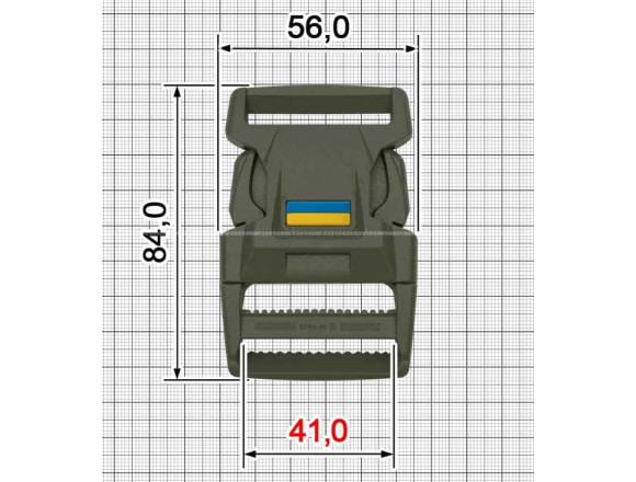 Фастекс тактичний посилений зі вставкою,  хакі 40мм