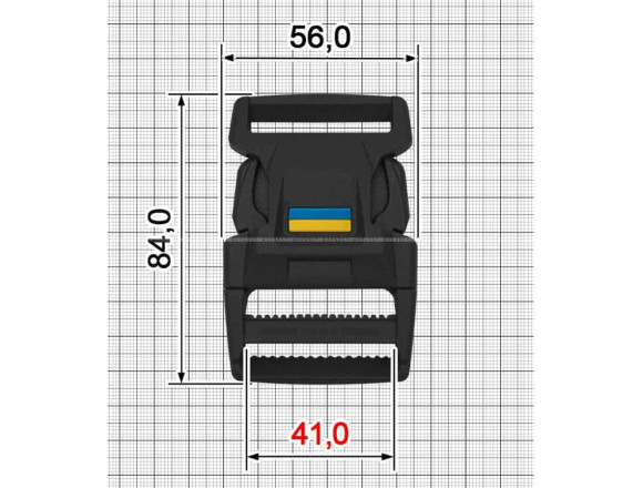 Фастекс тактический усиленный  со вставкой,  черный 40мм 1
