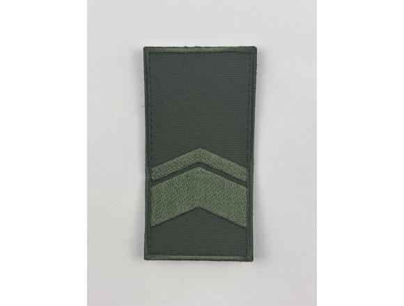 Погон ДКВС старшина, олива, на липучці, 10*5 см