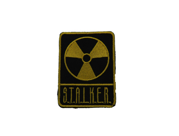 Шеврон STALKER, Iogo, чорний, на велкро, 6*8см