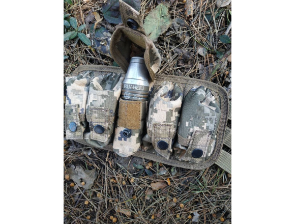 Тактичний підсумок для 5ти підствольних гранат ВОГ Molle MM14 cordura піксель - CamForma 2