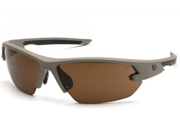 Очки защитные Venture Gear Tactical Semtex Tan (bronze) Anti-Fog, коричневые в камуфлированной оправ