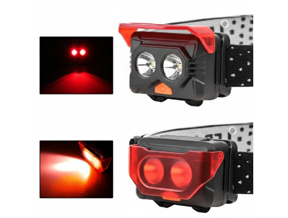 Ліхтар налобний 2029-2XPE(RED), 1 РЕЖИМ, 3хААА