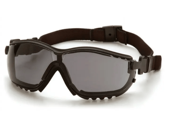 Очки защитные с уплотнителем Pyramex V2G (gray) Anti-Fog, черные