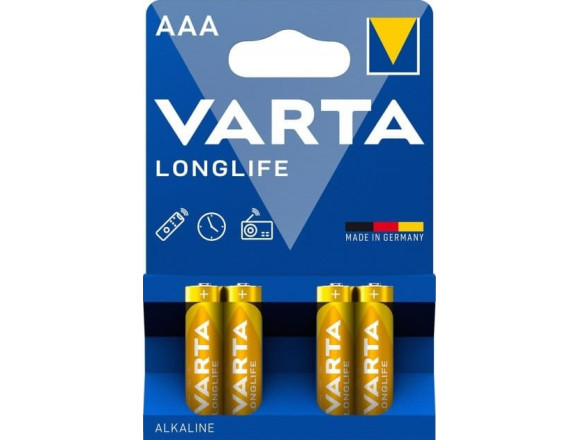 Батарейка VARTA LONGLIFE AAA BLI 4 ALKALINE цена за блистер 4 шт 1