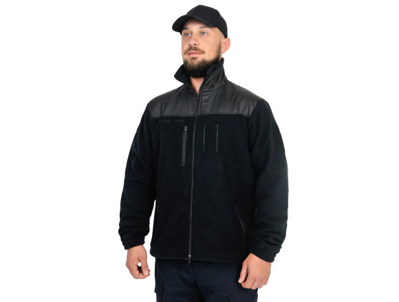 Тактична флісова кофта SARMAT Dark blue FLEECE 280 г/м темно-синя WinTac