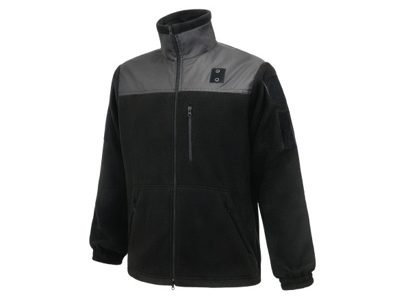 Тактична флісова кофта SARMAT BLACK winter frost  340 гр/м чорна WinTac
