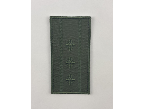 Погон ДКВС полковник, олива, на липучці, 10*5 см