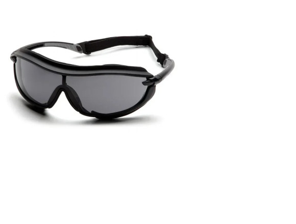 Очки защитные с уплотнителем Pyramex XS3 Plus (gray) Anti-Fog, черные