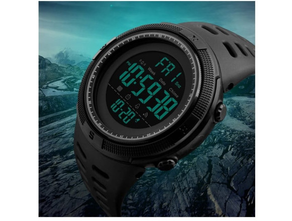 Тактичний годинник Skmei 1251BK ALL BLACK 2